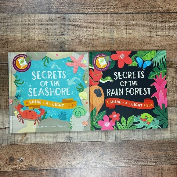 NEW Usborne Shine A Light Bundle Seashore Rainforest Ocean Beach Nature Outdoor - Picture 1 of 6